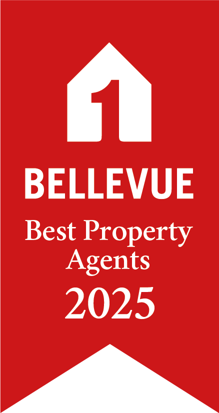 Fahne als Auszeichnung für die Bellevue Best Property Agents 2025